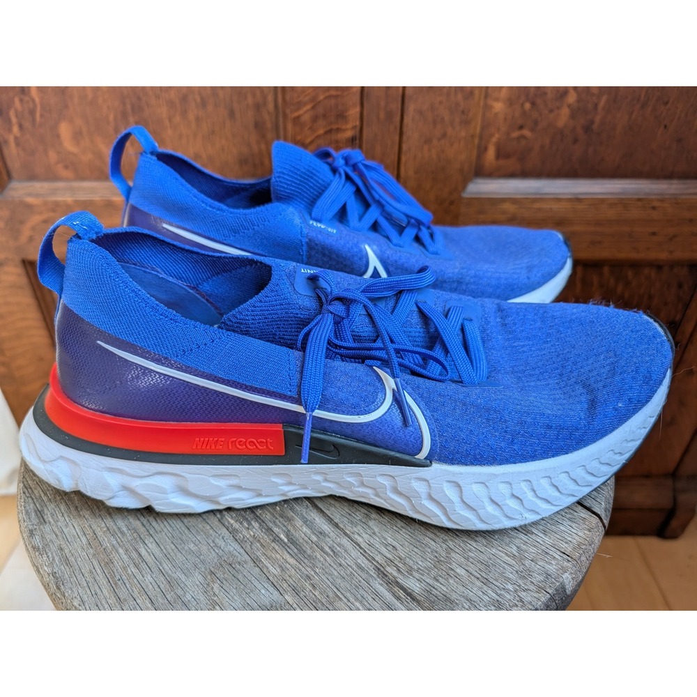 Nike React Infinity Run Flyknit Mens 11.5 Blue Running Shoes CD4371-400